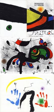 Libro Illustrato Miró - MIRO. PEINTURES SUR PAPIER, DESSINS. DERRIÈRE LE MIROIR N°193-194. Novembre 1971.