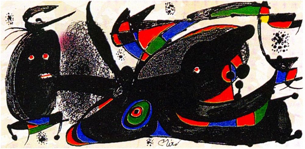 Litografia Miró - Miro Sculptor - England