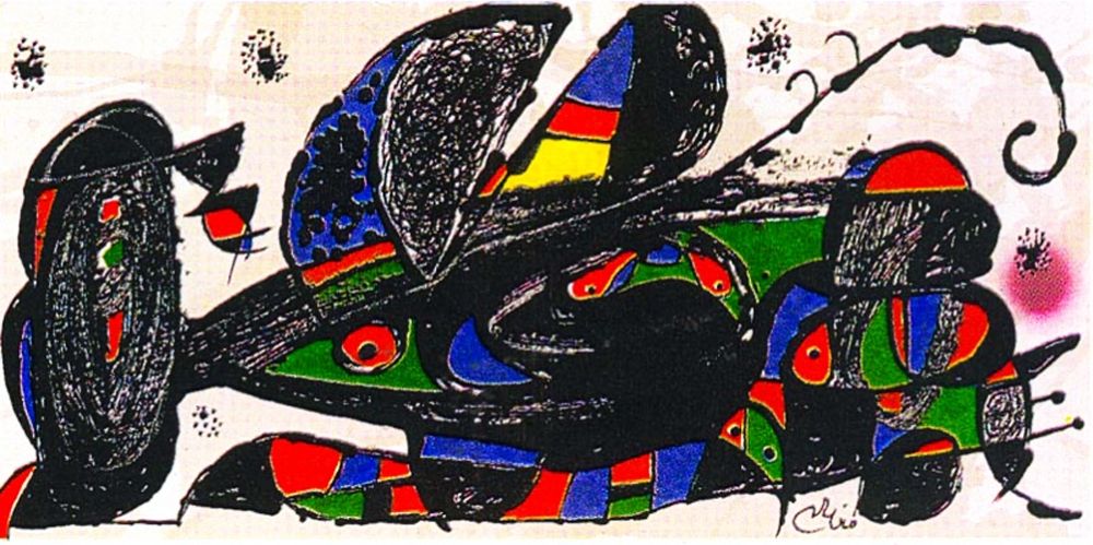 Litografia Miró - Miro Sculptor - Iran 