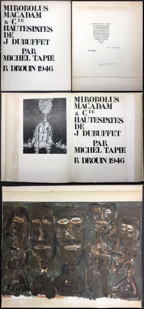 Libro Illustrato Dubuffet - MIROBOLUS, MACADAM & Cie, HAUTESPATES DE J.D. (1946)