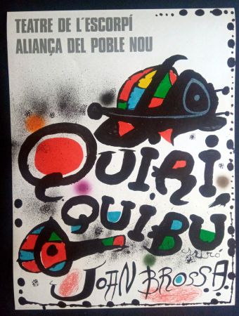 Manifesti Miró - Miró - Teatre de l'escorpi Quiri Quibu Joan Brossa 1976