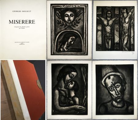 Libro Illustrato Rouault - MISERERE. 58 gravures. La suite complète des 58 gravures. Éditions de l’étoile filante, 1948