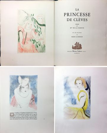 Libro Illustrato Laurencin - Mme de Lafayette : LA PRINCESSE DE CLÈVES. 10 gravures originales en couleurs de Marie Laurencin (1947) ‎ 