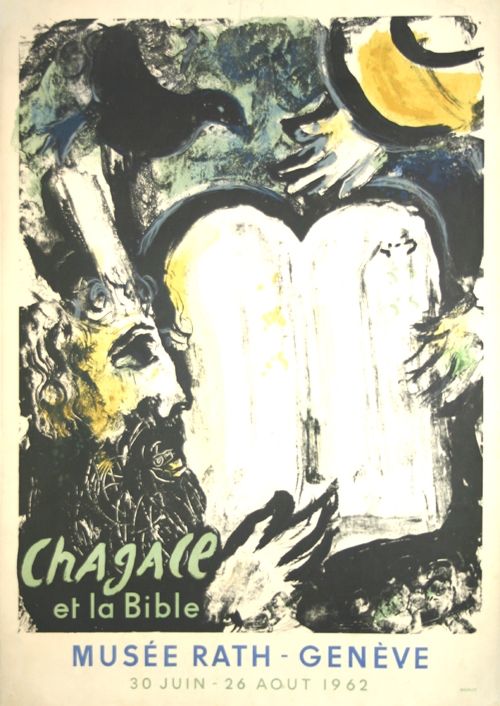 Litografia Chagall - Moise et les Tables de La Loi 
