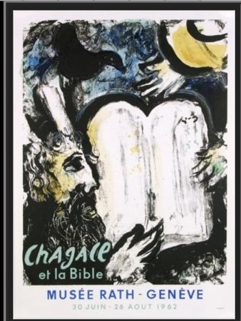 Litografia Chagall - MOISE ET LES TABLES DE LA LOI