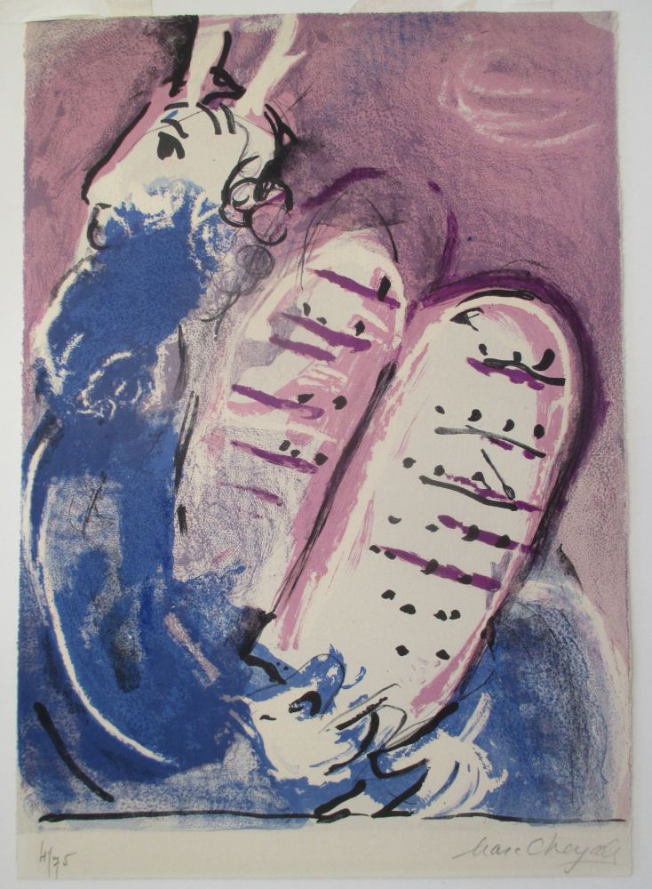 Litografia Chagall -  Moise, Moses