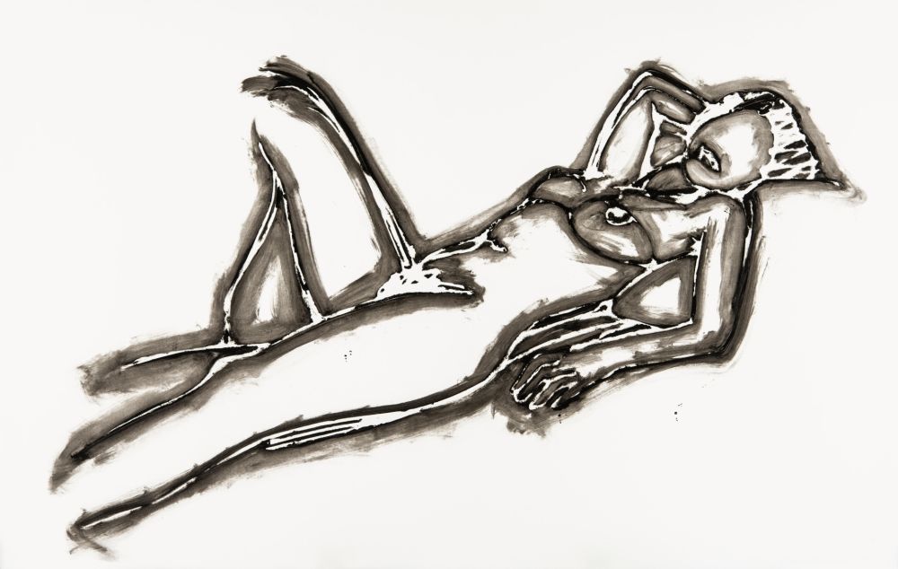 Litografia Wesselmann - Monica Lying Down One Arm
