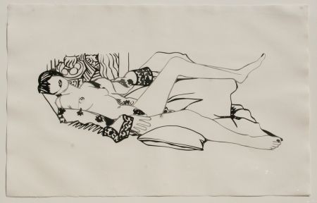 Acquaforte E Acquatinta Wesselmann - Monica Nude with Matisse