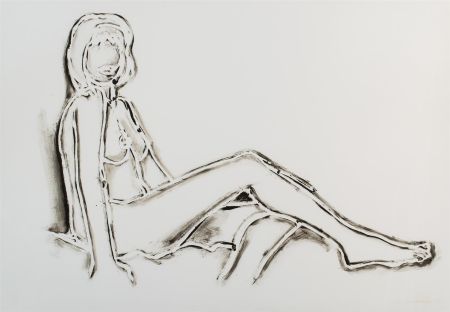 Litografia Wesselmann - Monica reclining towards right
