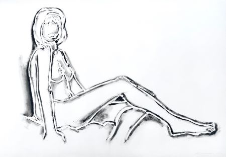 Litografia Wesselmann - Monica Sitting