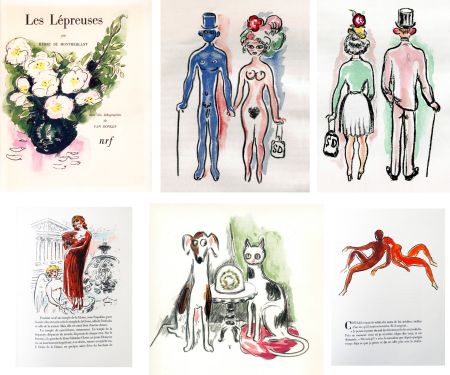 Libro Illustrato Van Dongen - Montherlant. LES LÉPREUSES. 25 lithographies originales en couleurs (1947)