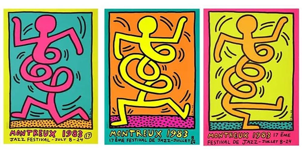 Serigrafia Haring - Montreux Jazz Festival: Three Prints