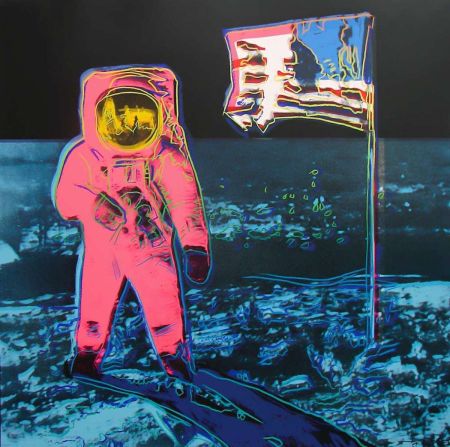Serigrafia Warhol - Moonwalk, Blue and Pink (FS II.405)