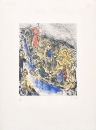 Incisione Chagall - Moses Striking Water from the Rock