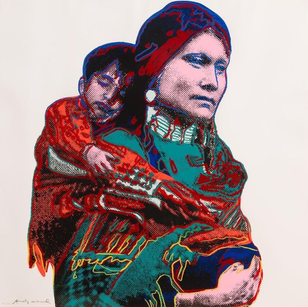 Serigrafia Warhol - Mother and Child (from Cowboys and Indians)