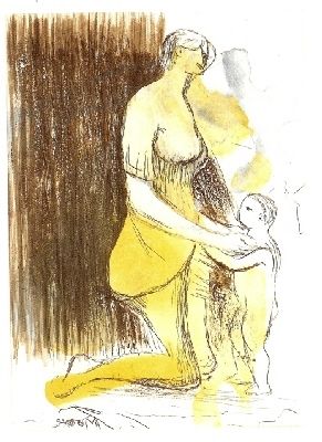 Incisione Moore - MOTHER & CHILD XXVI,1983