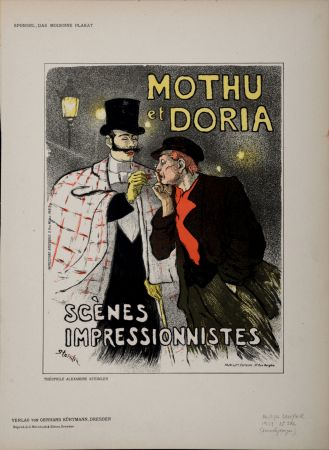 Litografia Steinlen - Mothu et Doria, 1897