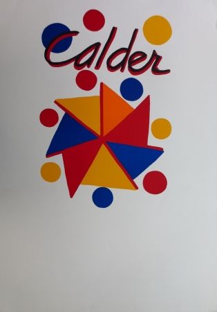 Litografia Calder - Moulin à vent en couleurs Expo 73, Galerie Maeght