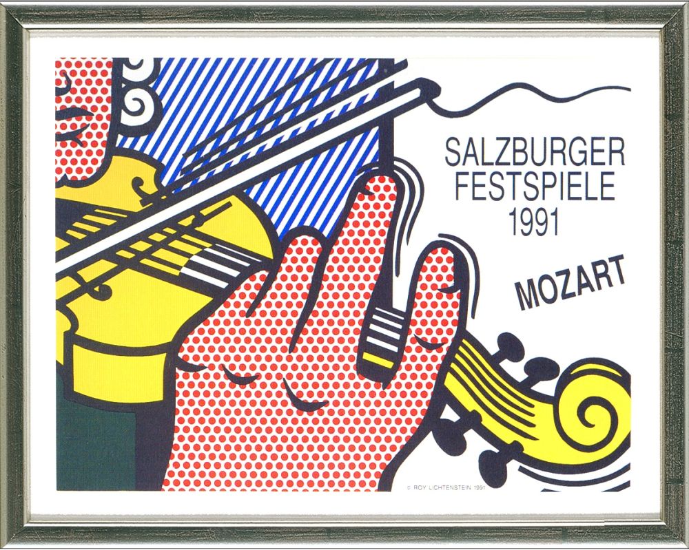 Litografia Lichtenstein - Mozart - Salzburg
