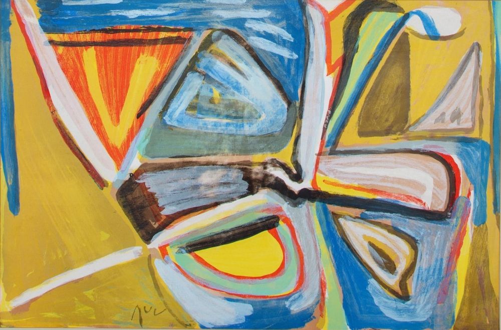 Litografia Van Velde - MP 386 - Le bonheur de Matisse
