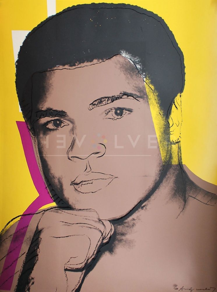 Serigrafia Warhol - Muhammad Ali, Yellow (FS II.182)