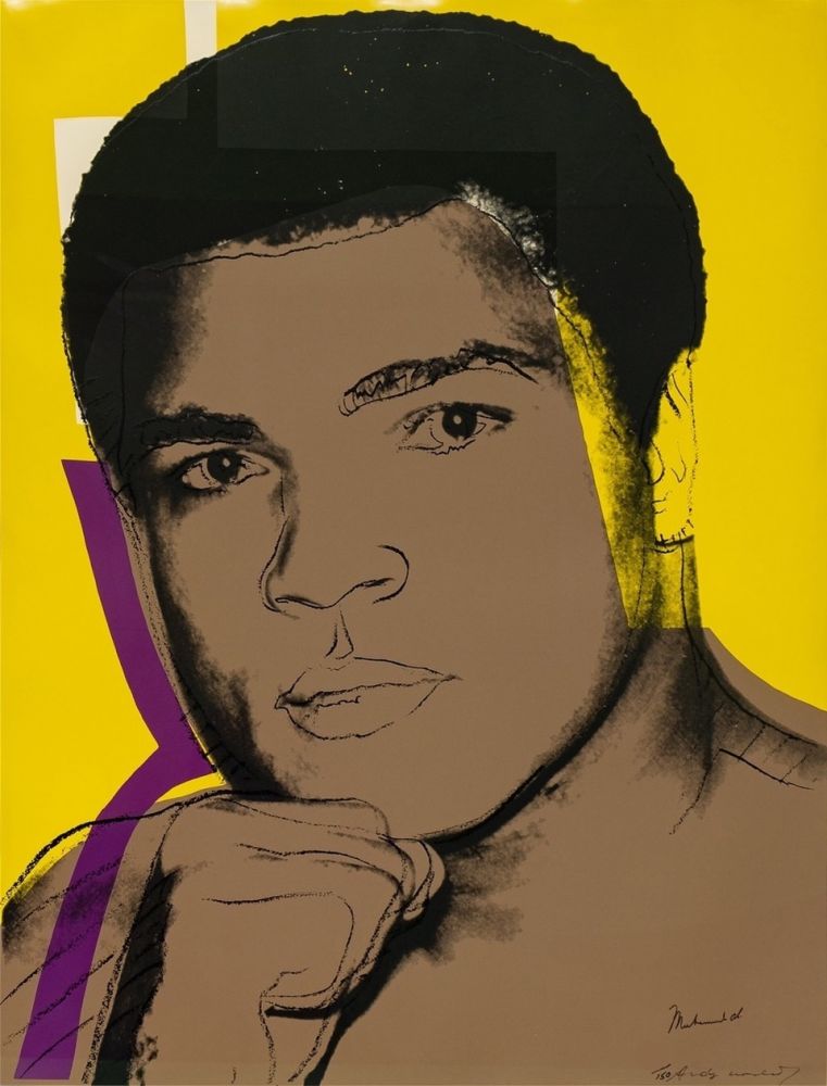 Serigrafia Warhol - Muhammad Ali, Yellow (FS II.182)