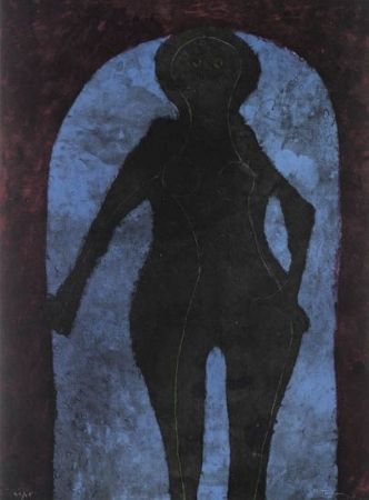 Litografia Tamayo - Mujer en negro