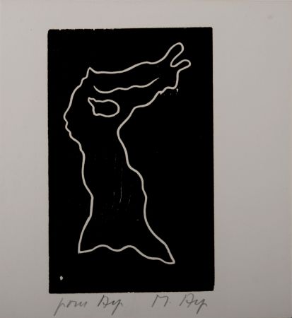 Incisione Su Legno Arp - Multiple Femme VI, 1956