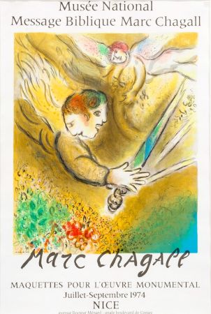Litografia Chagall - Musée National, 1974