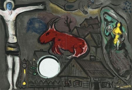 Litografia Chagall - Mystical crucifixion