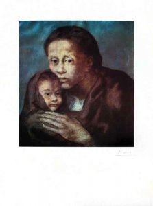 Litografia Picasso - Mère et enfant Au Fichu