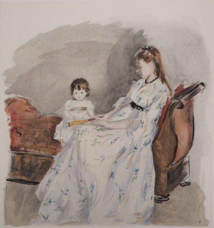 Litografia Morisot - Mère et fille