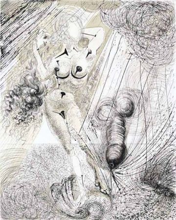 Incisione Dali - Naissance de Venus (Birth of Venus)