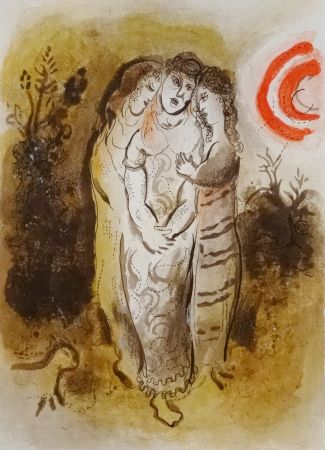 Litografia Chagall - Naomi et ses belles-filles