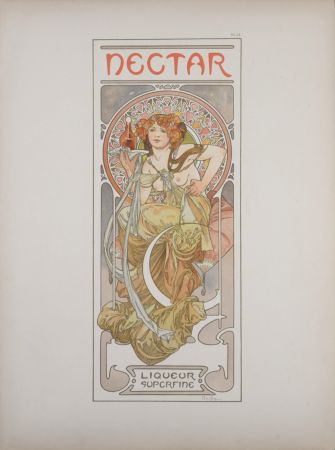 Litografia Mucha - Nectar, 1902