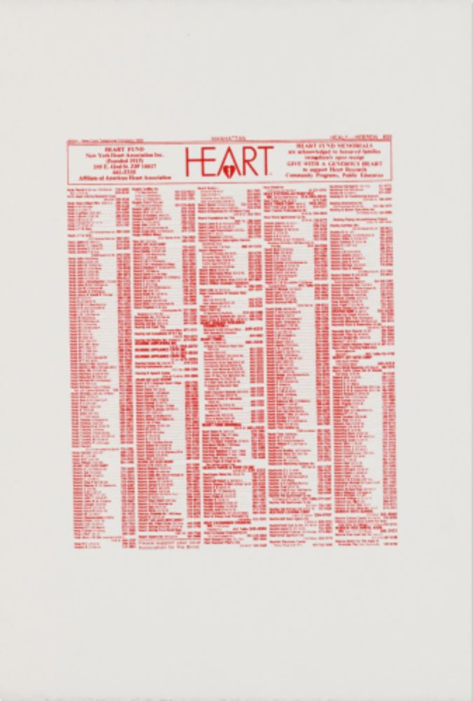 Serigrafia Warhol - New York Heart Association Phonebook Ad (F. & S. IIIA.57A)