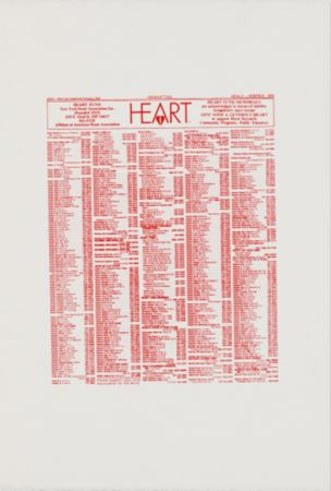 Serigrafia Warhol - New York Heart Association Phonebook Ad (F. & S. IIIA.57A)
