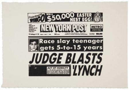 Serigrafia Warhol - New York Post (Judge Blasts Lynch) (FS IIA.46)