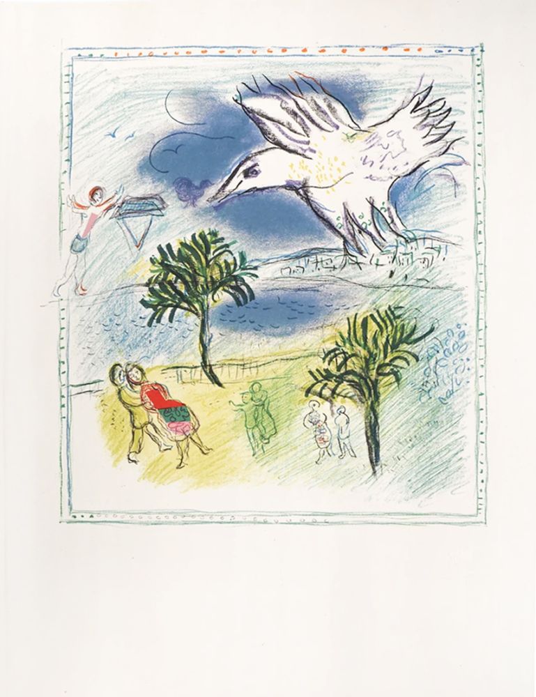 Litografia Chagall - Nice, la grande corniche