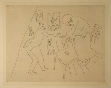 Acquaforte Chagall - (Nicolas Gogol, Les Ames Mortes,12)