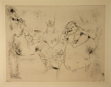 Acquaforte Chagall - (Nicolas Gogol, Les Ames Mortes, 18)