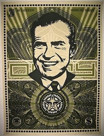 Serigrafia Fairey - Nixon Money