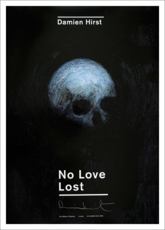 Litografia Hirst -  No LOve Lost  :: Floating Skull – Signed Poster
