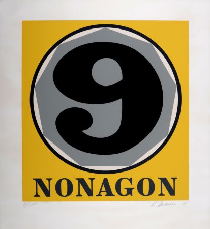 Serigrafia Indiana - Nonagon, 1975 - Hand-signed