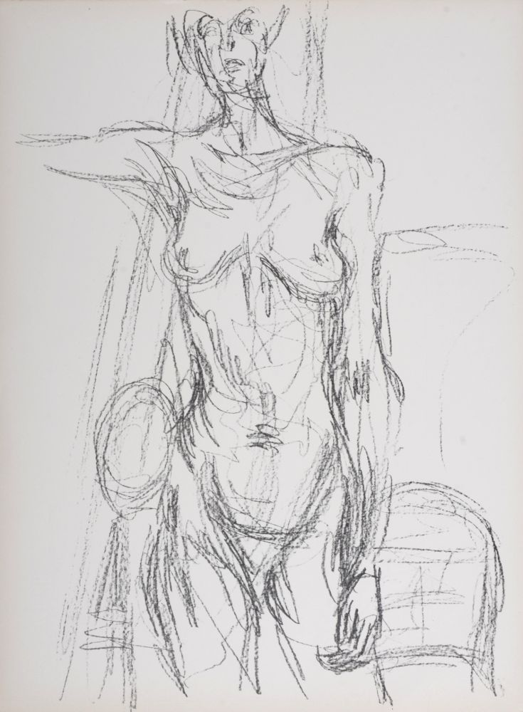 Litografia Giacometti - Nu, 1961