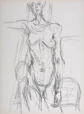 Litografia Giacometti - Nu, 1961