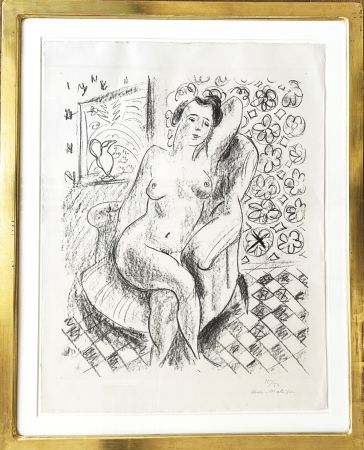 Litografia Matisse - Nu Au Fauteuil Sur Fond Moucharabieh