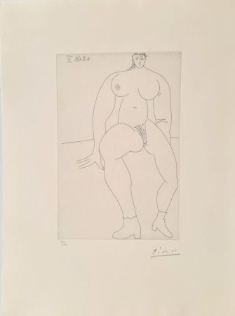 Acquatinta Picasso - Nu aux bottines 