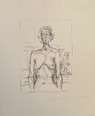 Litografia Giacometti - Nu Aux Fleurs