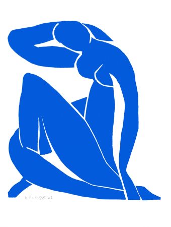 Litografia Matisse - Nu Bleu II (Blue Nude II)